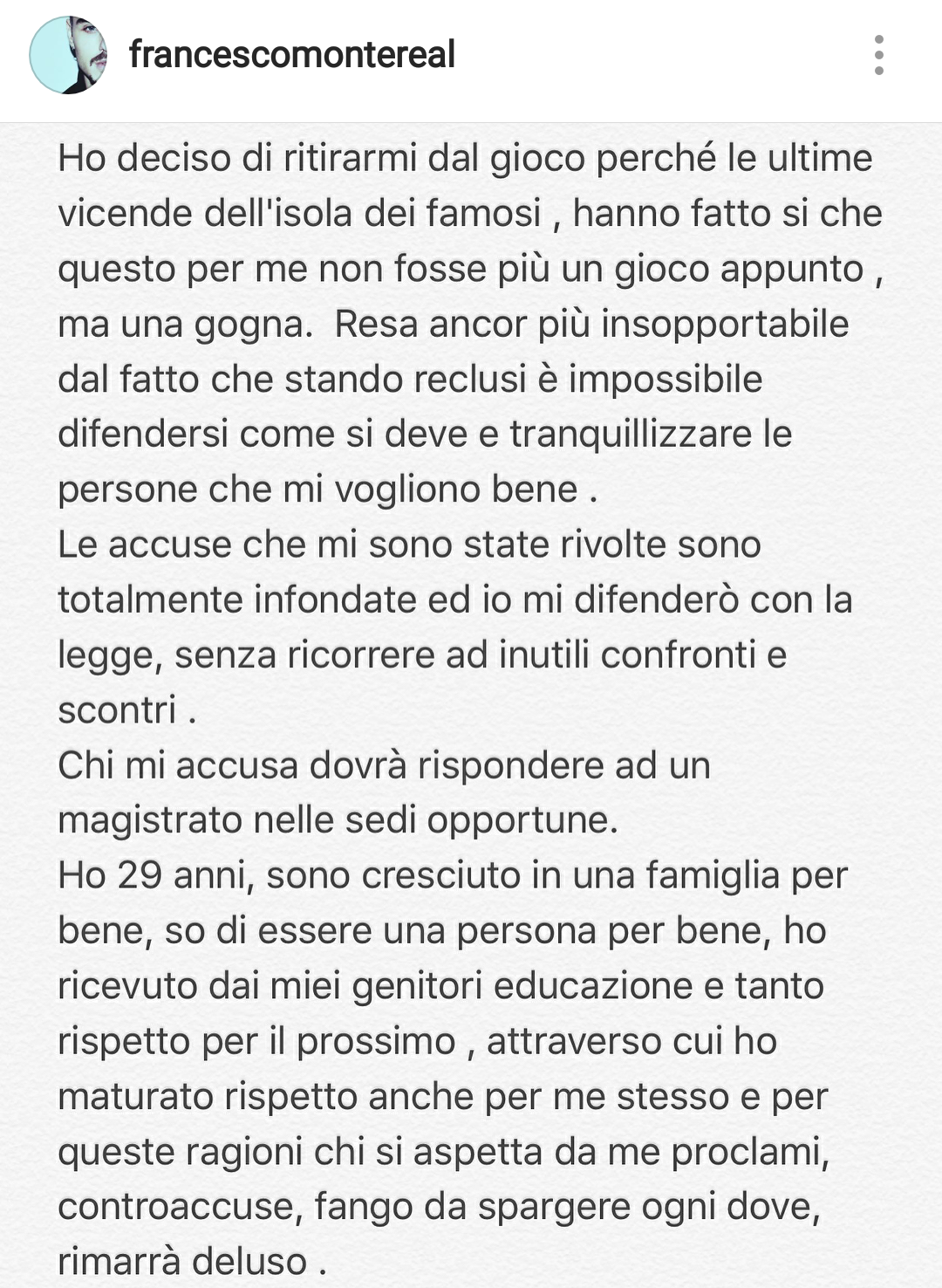 Francesco Monte instagram