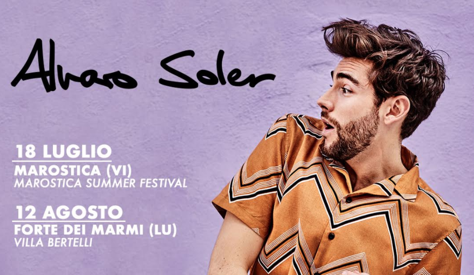 Alvaro Soler torna in Italia per due concerti
