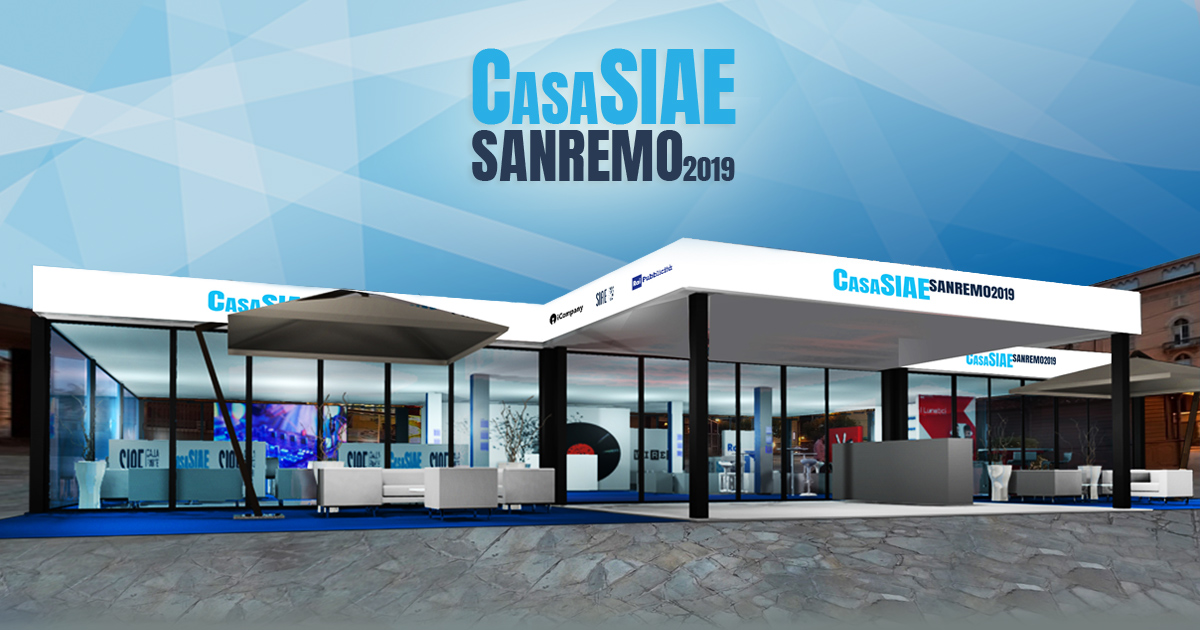 Sanremo 2019: dal 5 al 9 febbraio Casa Siae ospita tutti gli eventi collaterali al Festival