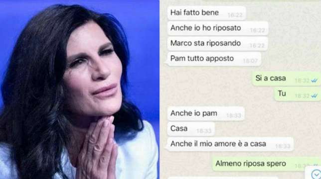 Pamela Prati shock, online una sua chat privata: “Marco sta riposando”