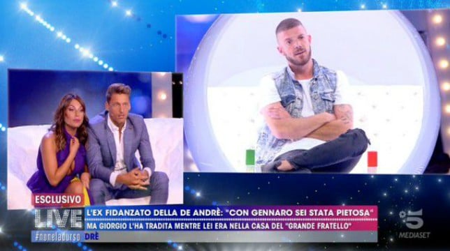 Live – Non è la D’Urso, Francesca De Andrè incontra Giorgio Tambellini: “Ti sei fatto fare un servizietto in macchina”