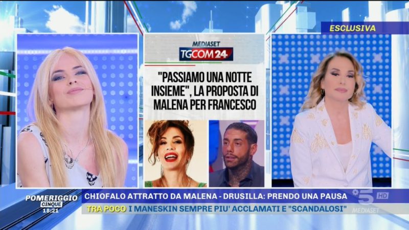 La Pupa e il Secchione, Drusilla Gucci attaccata da Barbara D’Urso: “Chiedi scusa a Malena!”