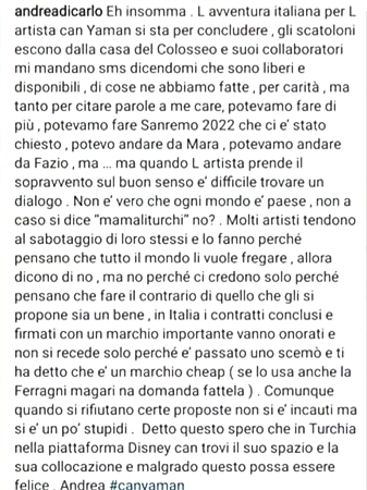 Galleria foto 'Duro attacco a Can Yaman dal suo ex Agente Andrea Di Carlo: “Molti artisti tendono al sabotaggio”' - foto 2