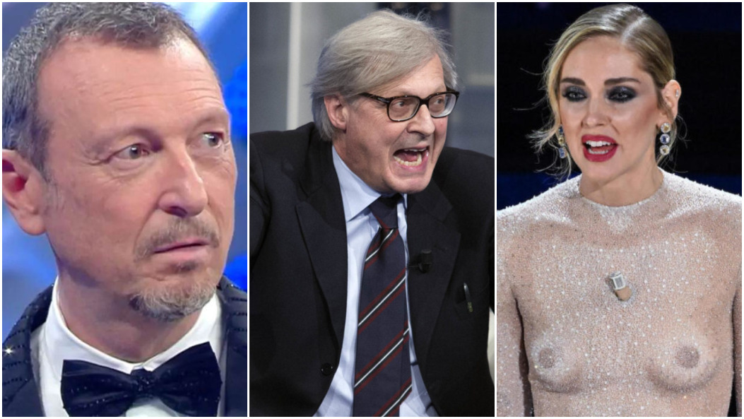 Sanremo, Sgarbi al vetriolo: “Amadeus va cacciato, Ferragni incapace”