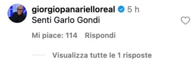 Giorgio Panariello risponde a Cristiano Malgioglio