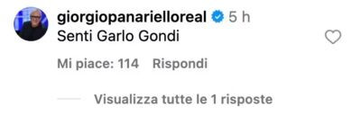 Giorgio Panariello risponde a Cristiano Malgioglio