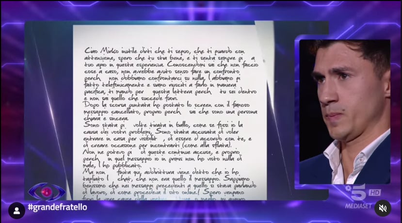 Grande Fratello, Mirko Brunetti sull’ex fidanzata: “Il fatto che mi dice ‘prendi del tempo per pensare al passato’…”